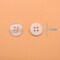 1mm 200Pcs Sewing Shirt Resin Buttons 4 Holes White Faux Pearl Finish